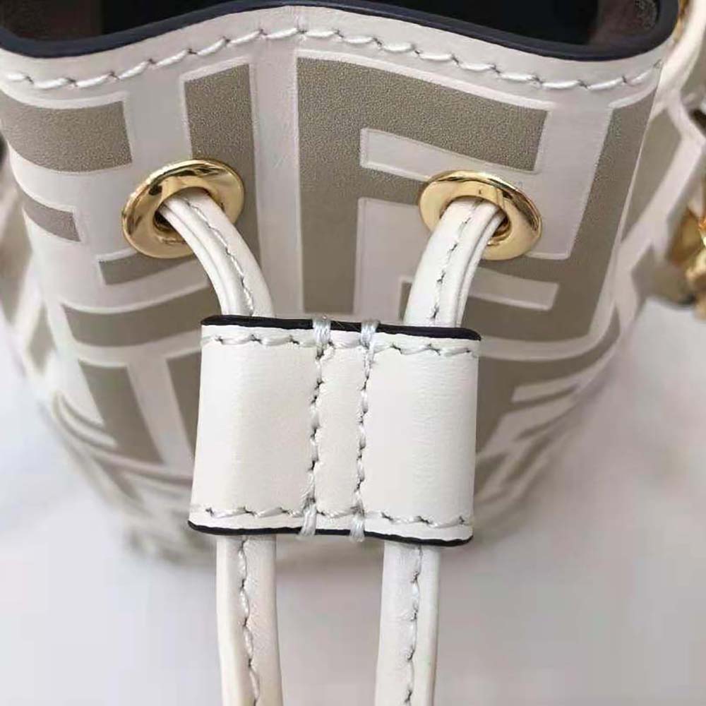 Fendi Women Mon Tresor Beige Leather Mini-Bag