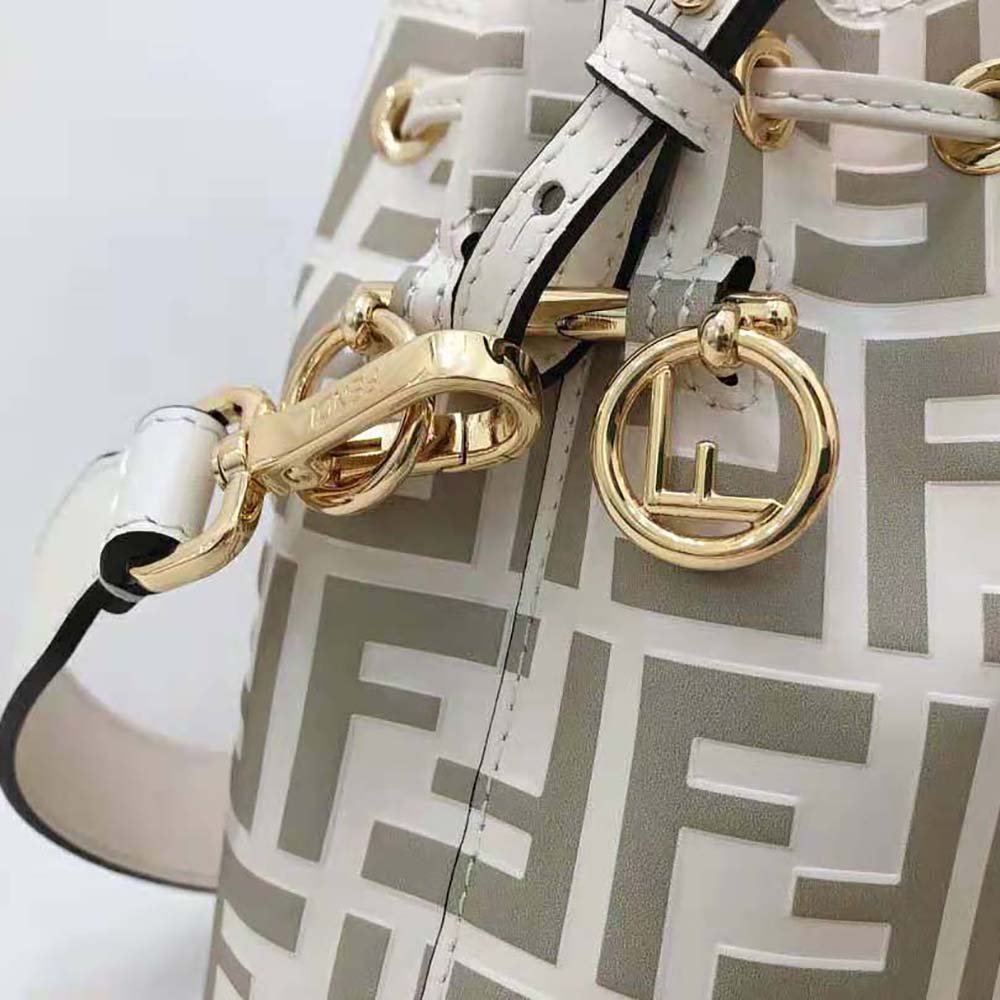 Fendi Women Mon Tresor Beige Leather Mini-Bag