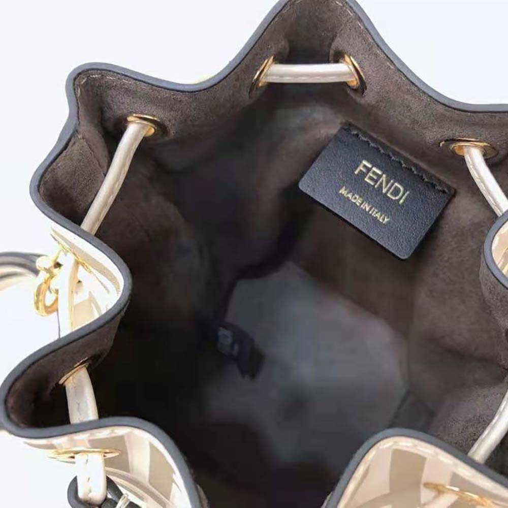 Fendi Women Mon Tresor Beige Leather Mini-Bag