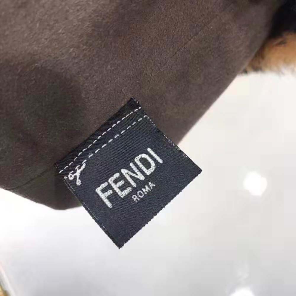 Fendi Women Mon Tresor Mini-Bag in Brown Sheepskin