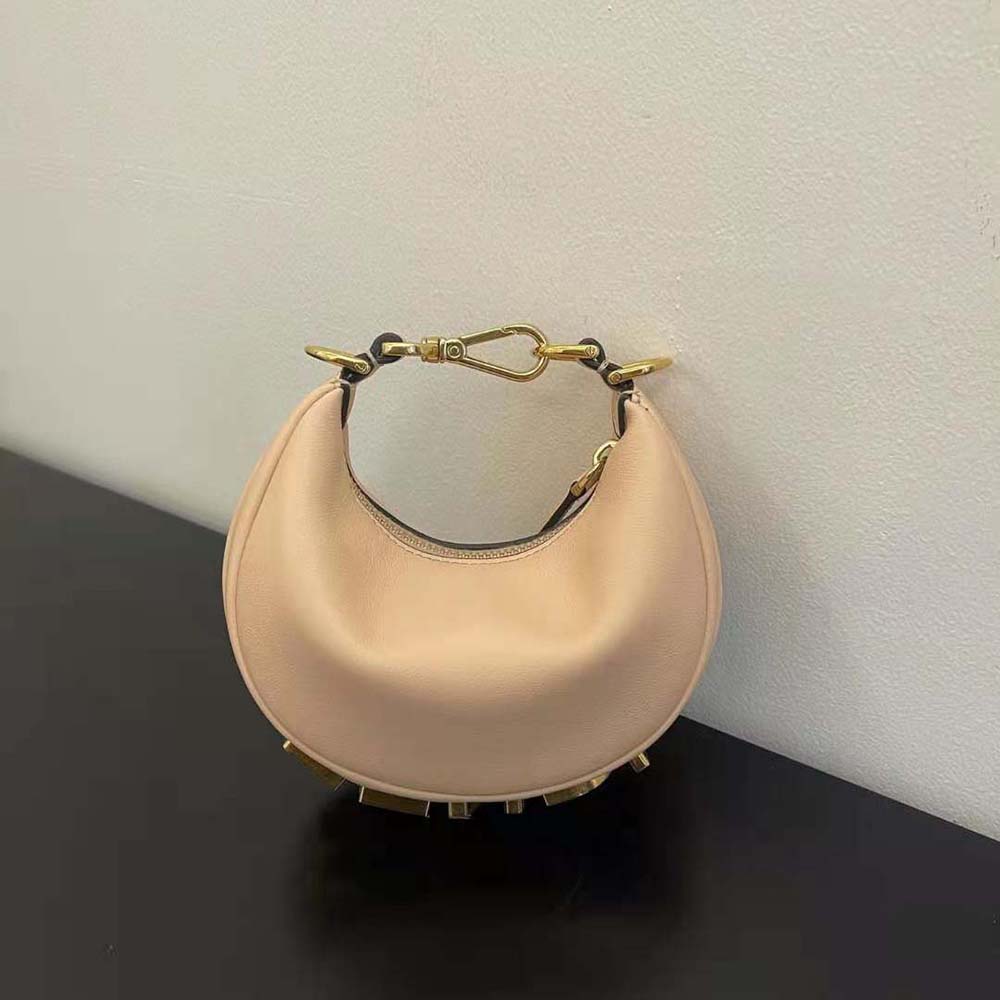 Fendi Women Nano Fendigraphy Pink Leather Charm