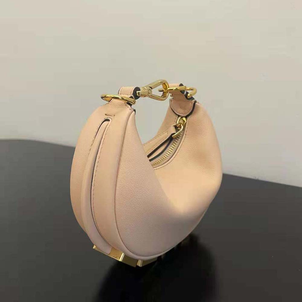 Fendi Women Nano Fendigraphy Pink Leather Charm