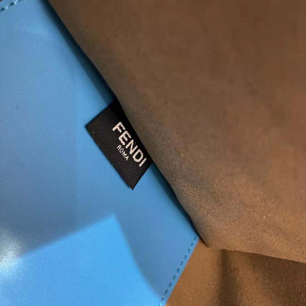 Fendi Women Sunshine Medium Leather Shopper-Blue