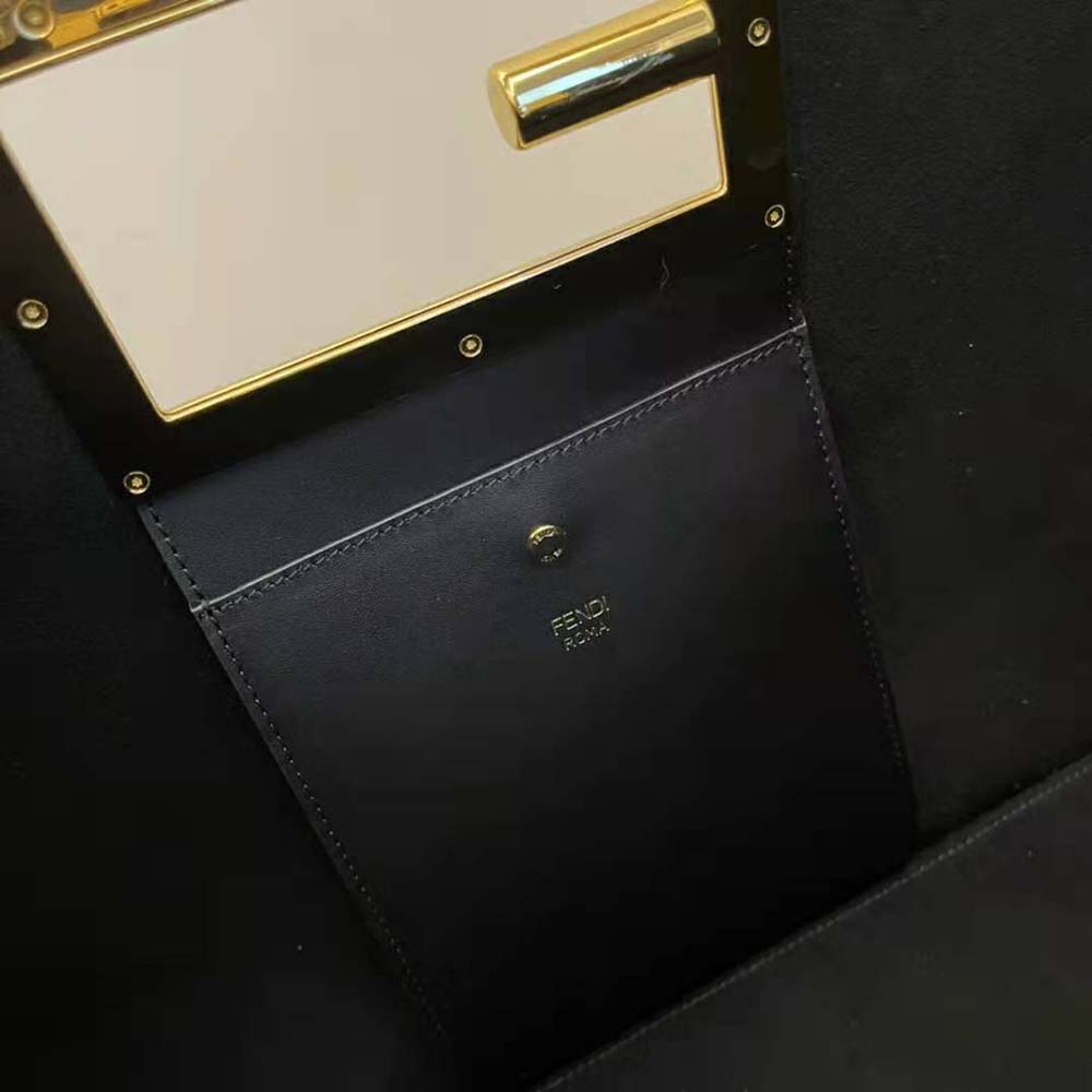 Fendi Women Way Medium Made of Camellia-Colored Leather Bag-Black