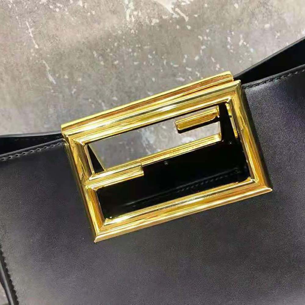Fendi Women Way Small Made of Camellia-Colored Leather Bag-Black