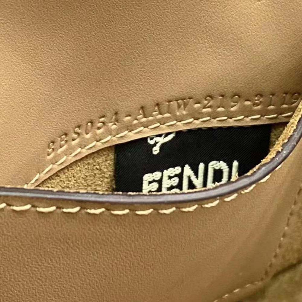 Fendi Women Way Small Made of Camellia-Colored Leather Bag-Brown
