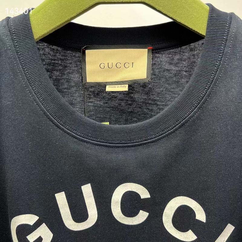 Gucci GG Women Cotton Jersey ‘Gucci Firenze 1921’ T-Shirt Crewneck Oversize Fit