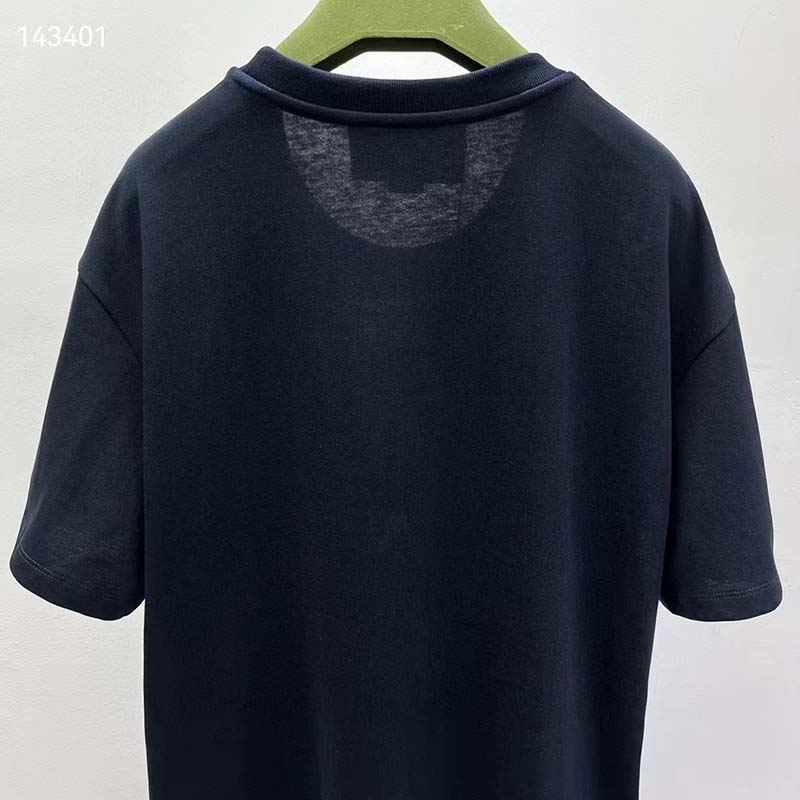 Gucci GG Women Cotton Jersey ‘Gucci Firenze 1921’ T-Shirt Crewneck Oversize Fit