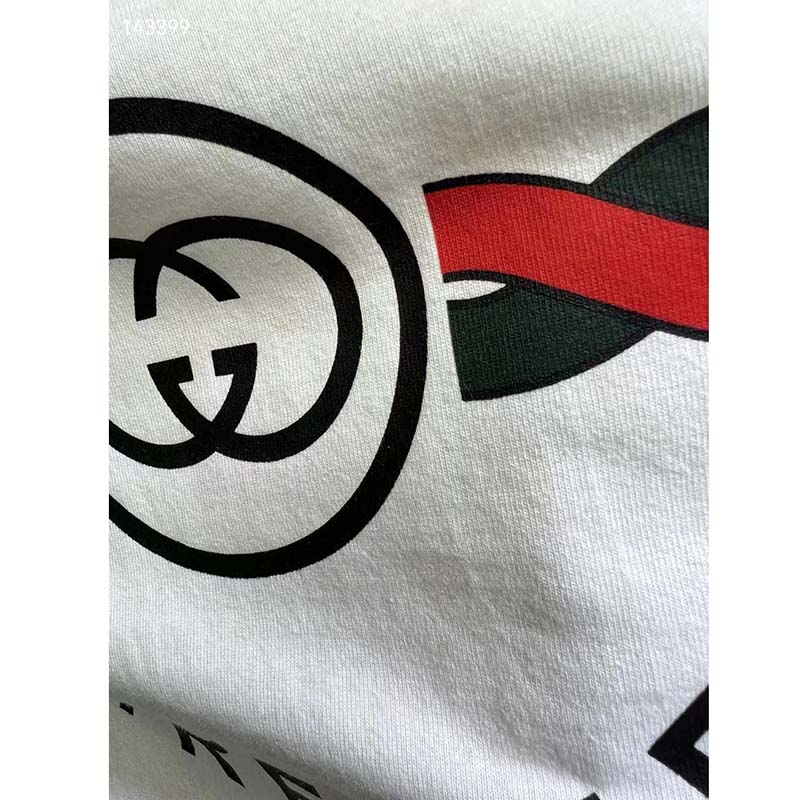 Gucci GG Men Cotton Jersey ‘Gucci Firenze 1921’ White T-Shirt Crewneck Oversize Fit