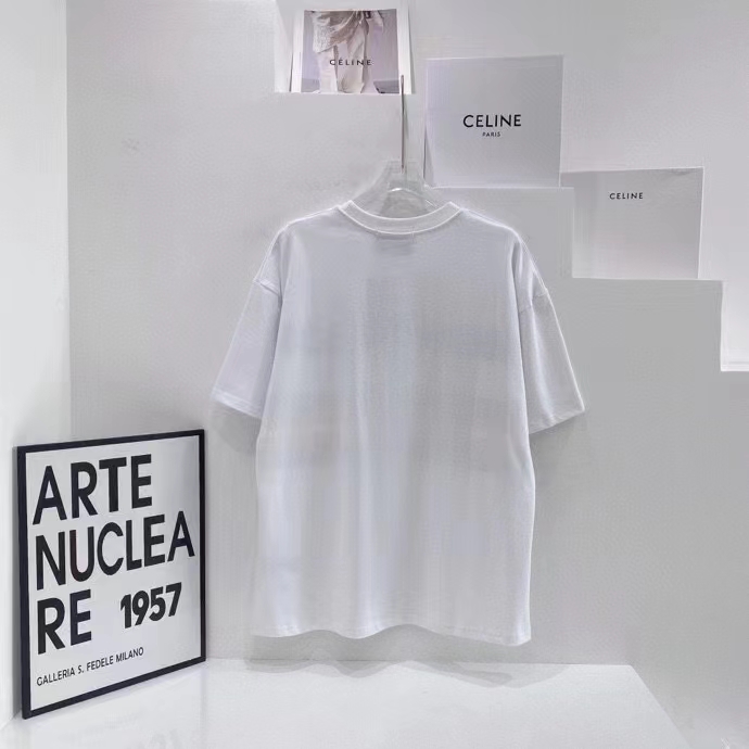 Gucci GG Men Cotton T-Shirt White Cotton Jersey Crewneck Oversize Fit