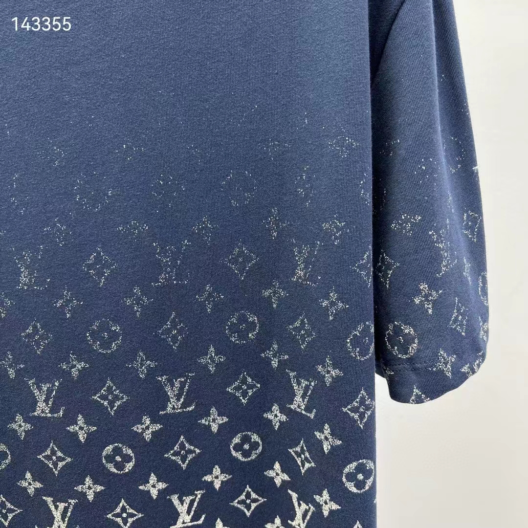 Louis Vuitton Men Mental LVSE Monogram Gradient T-Shirt Cotton Regular Fit Dark Ocean