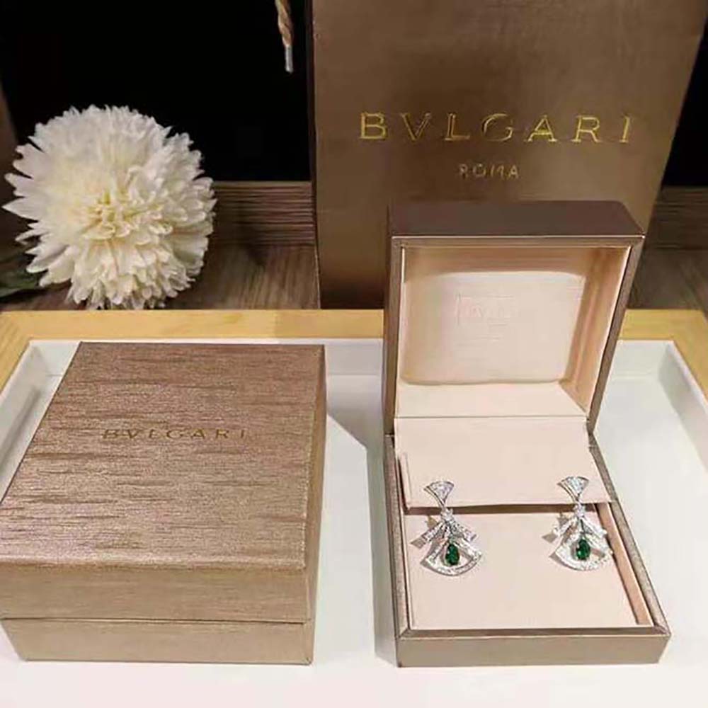 Bvlgari Women Divas Dream 18 KT White Gold Openwork Earrings