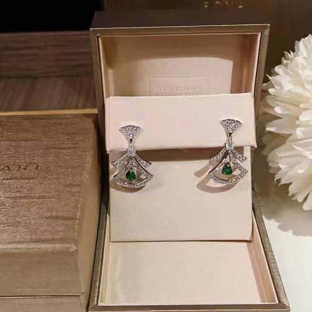 Bvlgari Women Divas Dream 18 KT White Gold Openwork Earrings