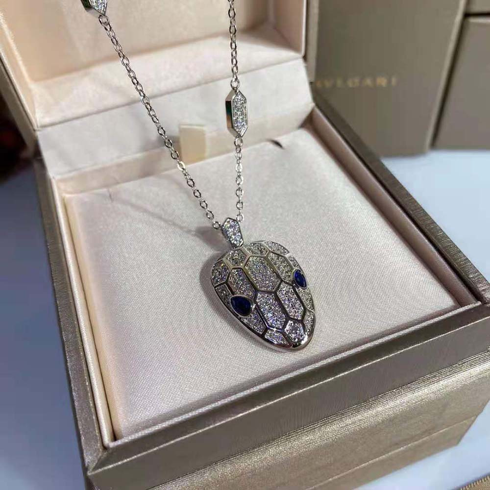 Bvlgari Women Serpenti Necklace in 18 KT White Gold