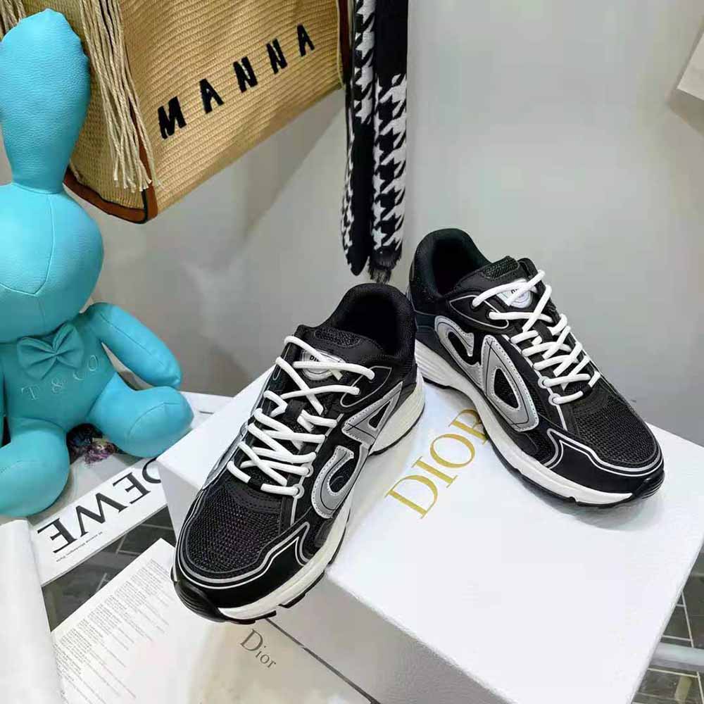 Dior Men B30 Sneaker Black Mesh and Technical Fabric