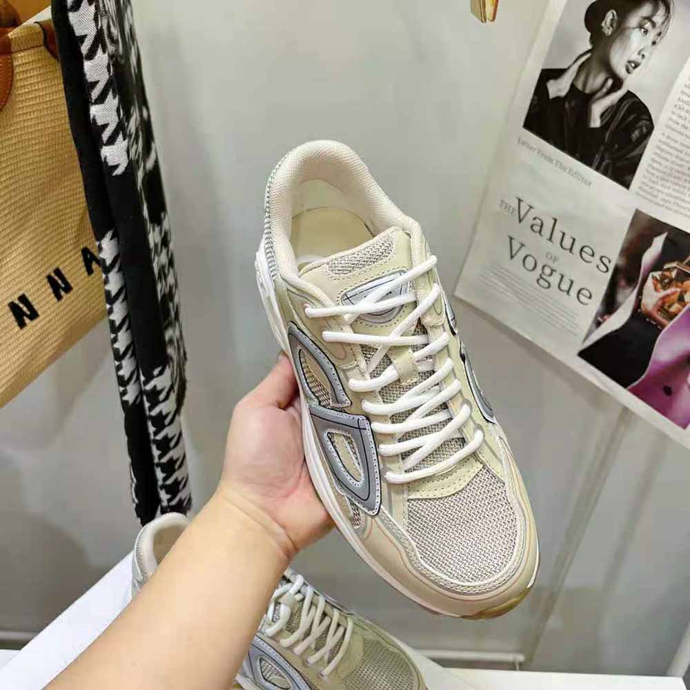 Dior Men B30 Sneaker Cream Mesh and Technical Fabric