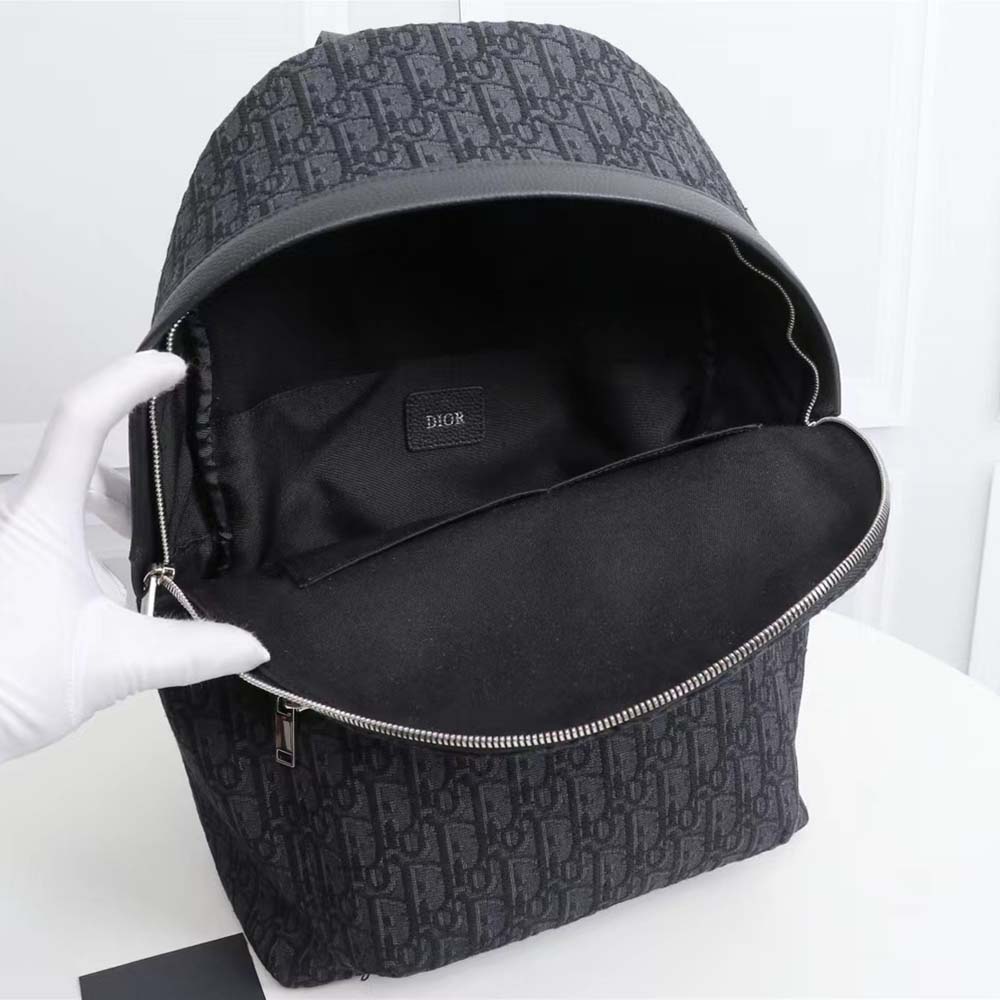 Dior Men Rider Backpack Black Dior Oblique Jacquard