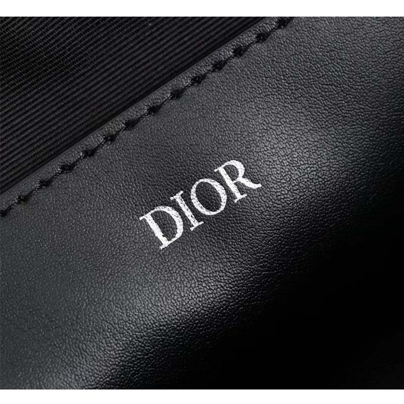 Dior Unisex CD Pouch Black CD Diamond Canvas DIOR Signature