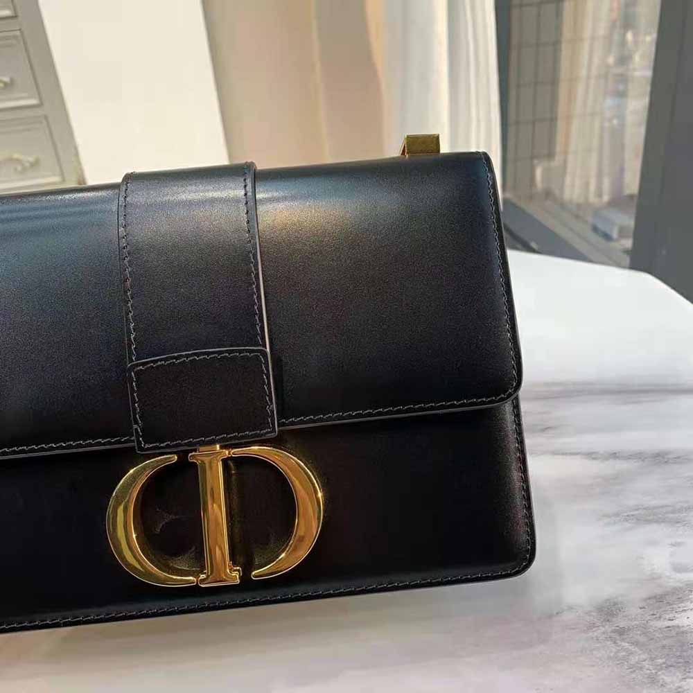Dior Women 30 Montaigne Bag Des Vents Box Calfskin-Black