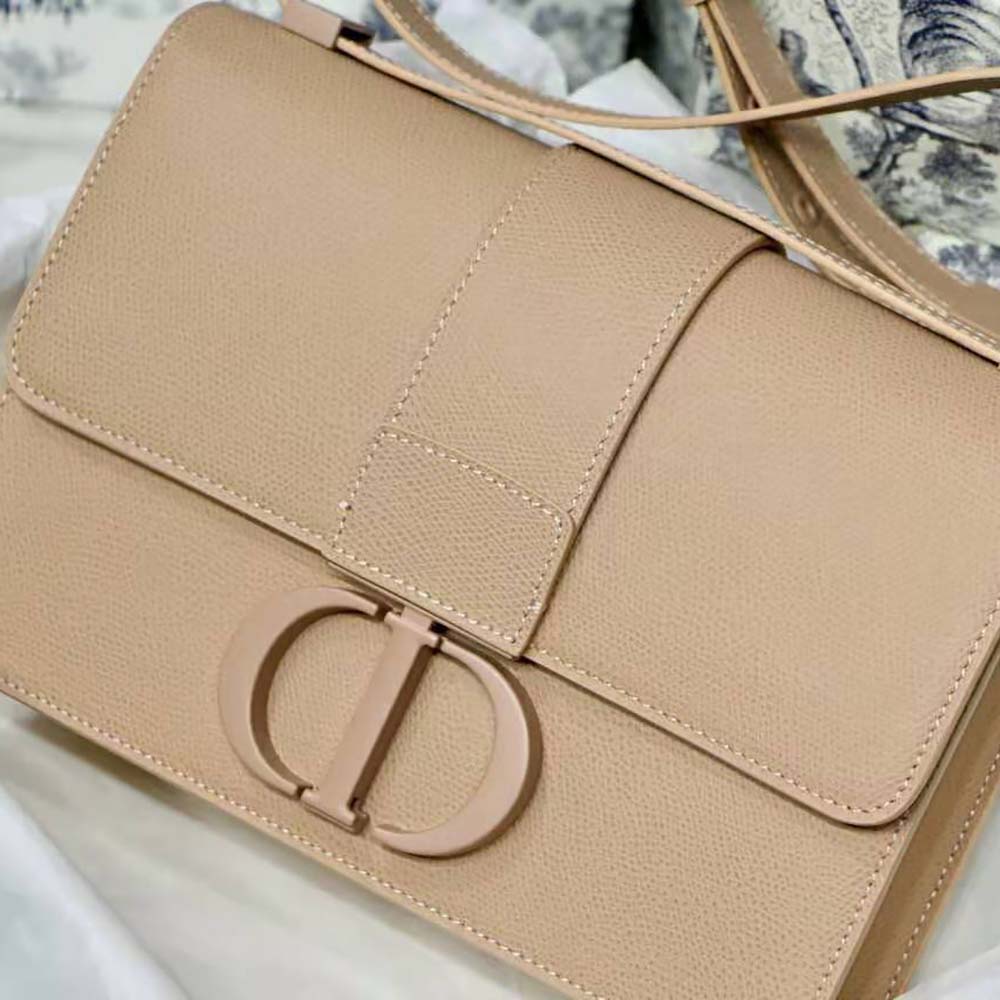 Dior Women 30 Montaigne Bag Ultramatte Grained Calfskin-Pink