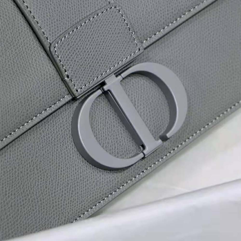Dior Women 30 Montaigne Bag Ultramatte Grained Calfskin-Silver