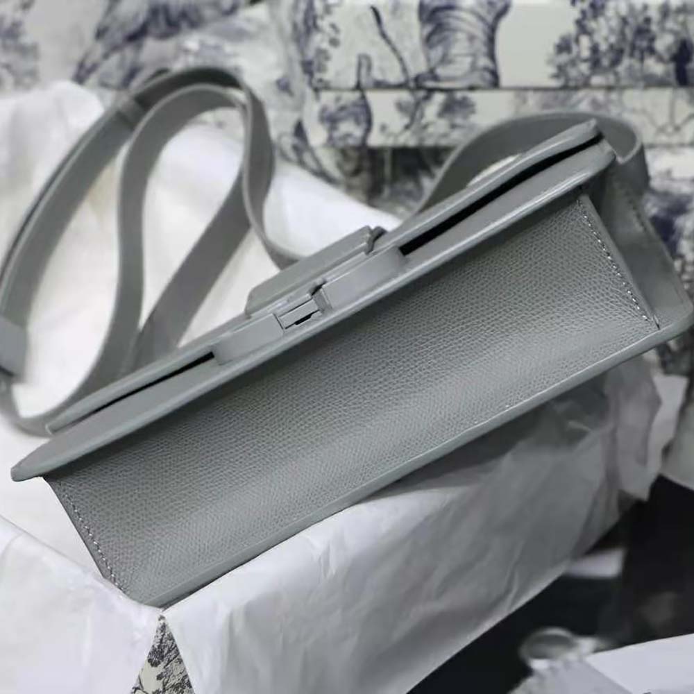 Dior Women 30 Montaigne Bag Ultramatte Grained Calfskin-Silver