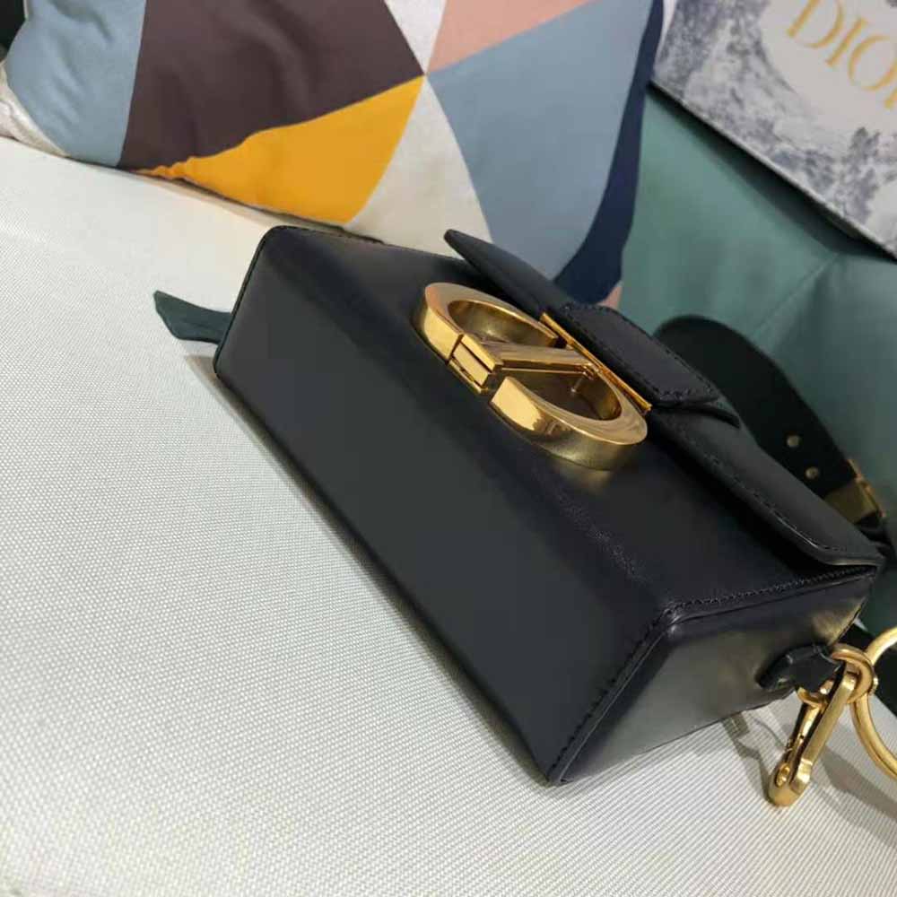 Dior Women 30 Montaigne Box Bag Black Box Calfskin