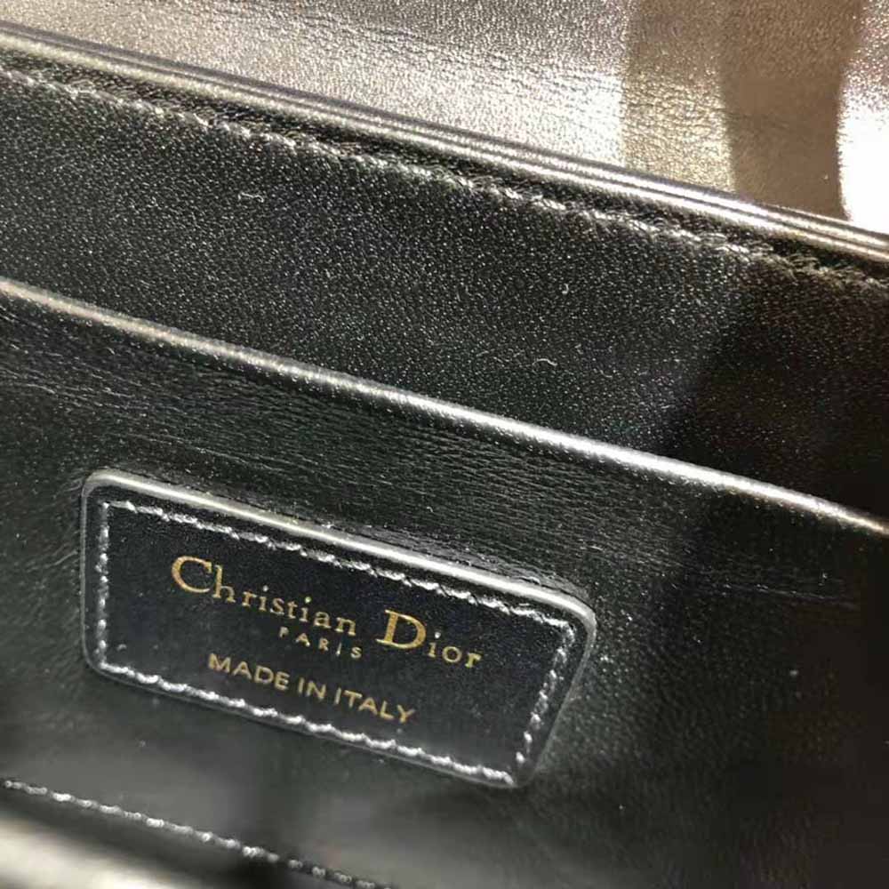 Dior Women 30 Montaigne Box Bag Black Box Calfskin