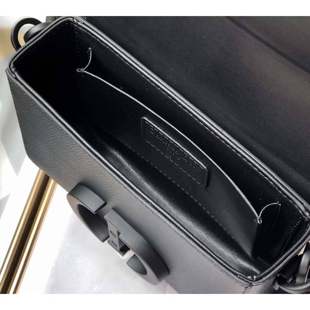 Dior Women 30 Montaigne Box Bag Black Ultramatte Grained Calfskin