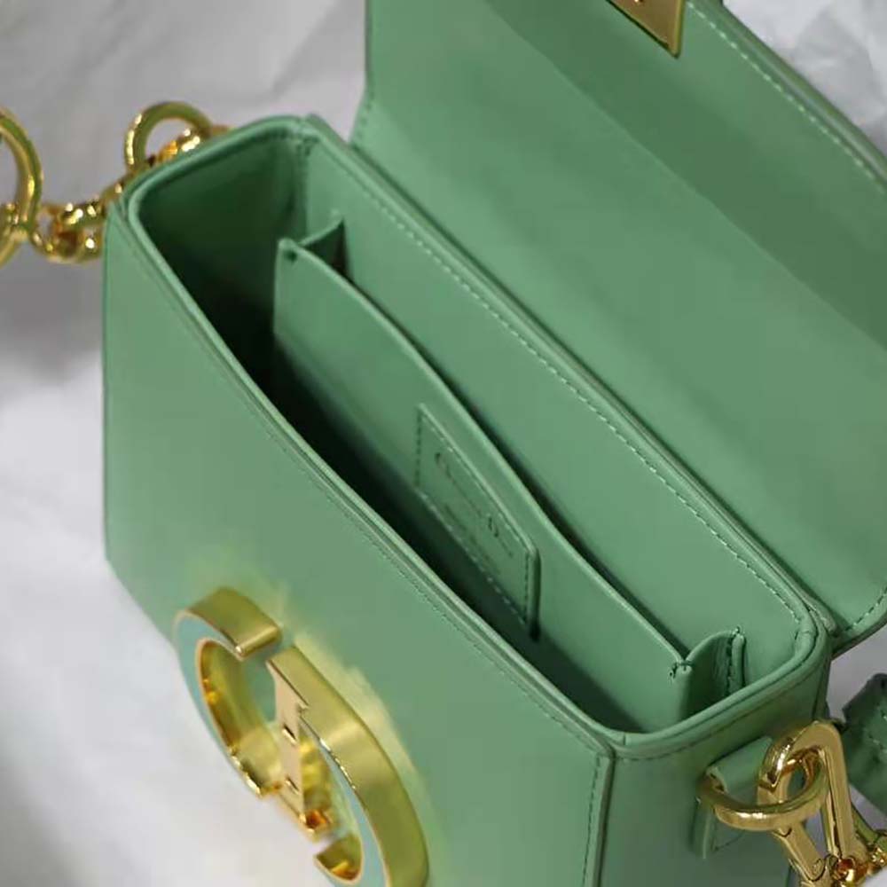 Dior Women 30 Montaigne Box Bag Mint Green Box Calfskin
