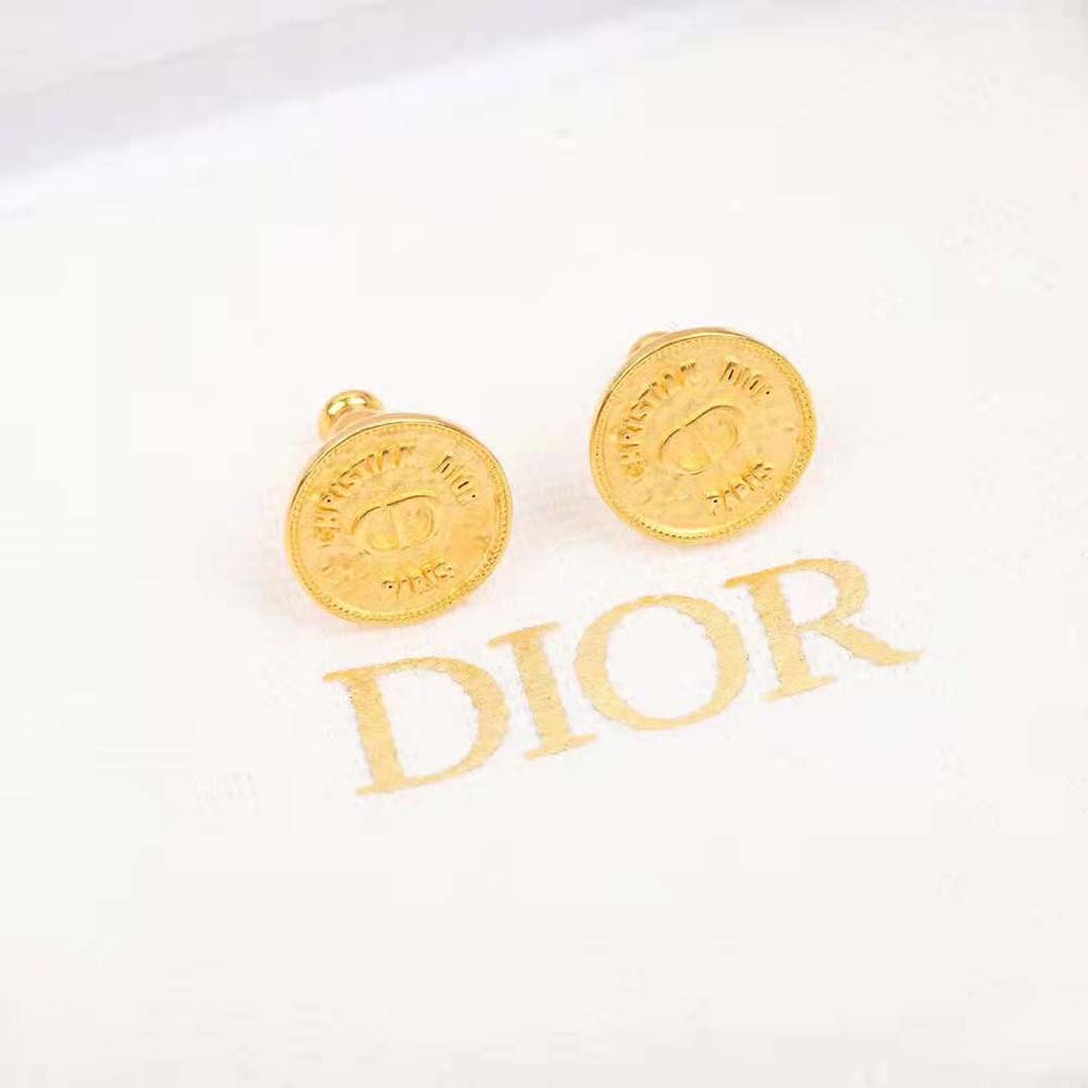 Dior Women 30 Montaigne Stud Earrings Gold-Finish Metal