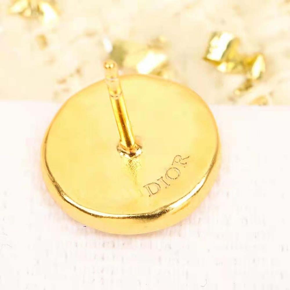 Dior Women 30 Montaigne Stud Earrings Gold-Finish Metal