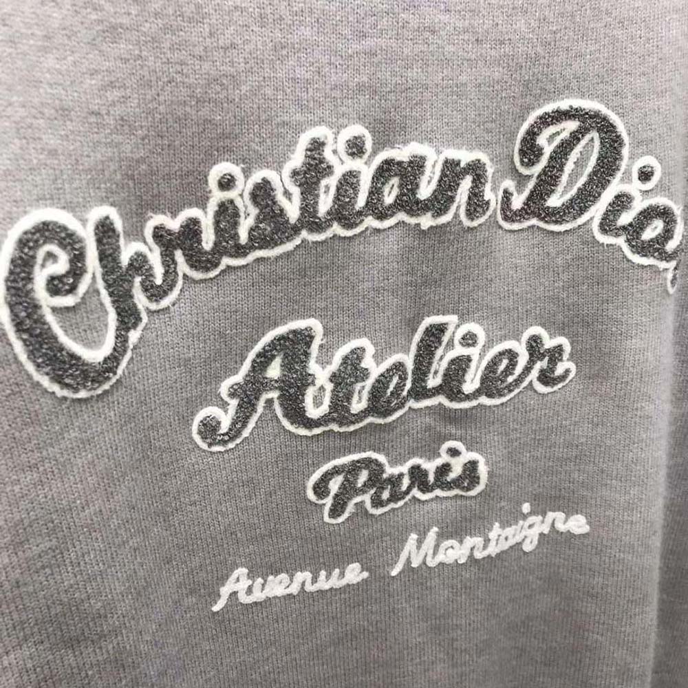 Dior Men Christian Dior Atelier Sweater Gray Wool Jersey