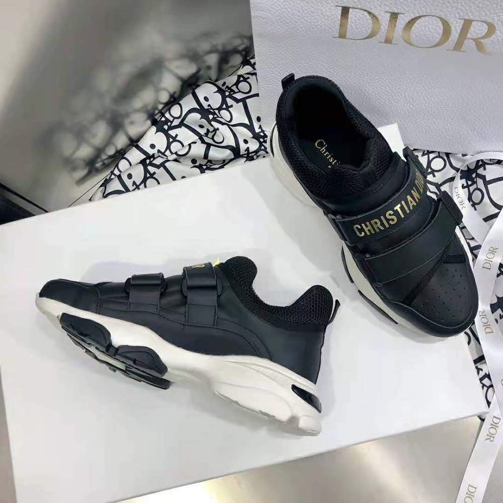 Dior Women D-wander Sneaker Black Calfskin