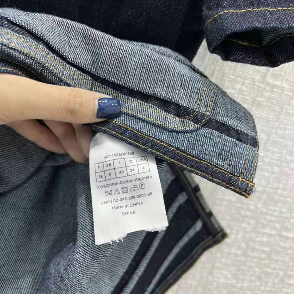 Dior Women Denim Couture Short-Sleeved Belted Jacket