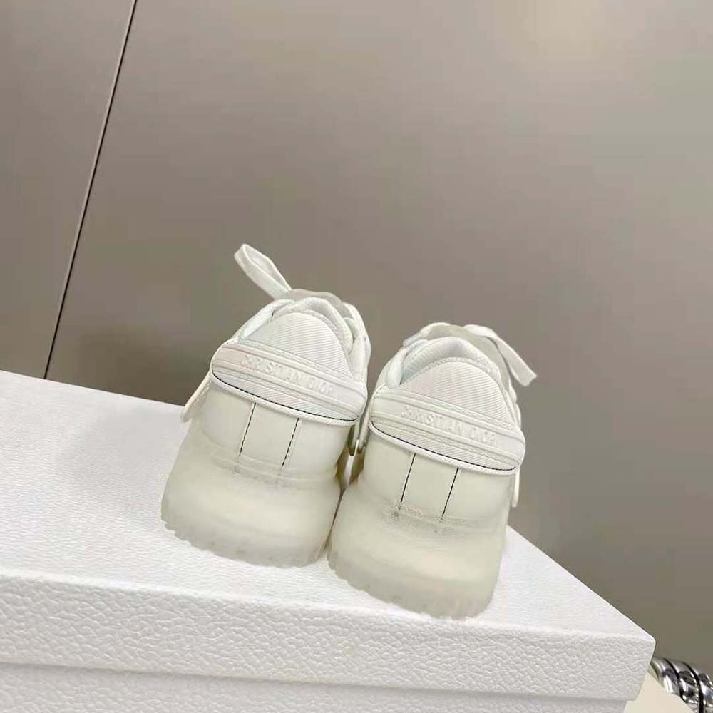 Dior Women Dior-Id Sneaker White Calfskin and Transparent Rubber