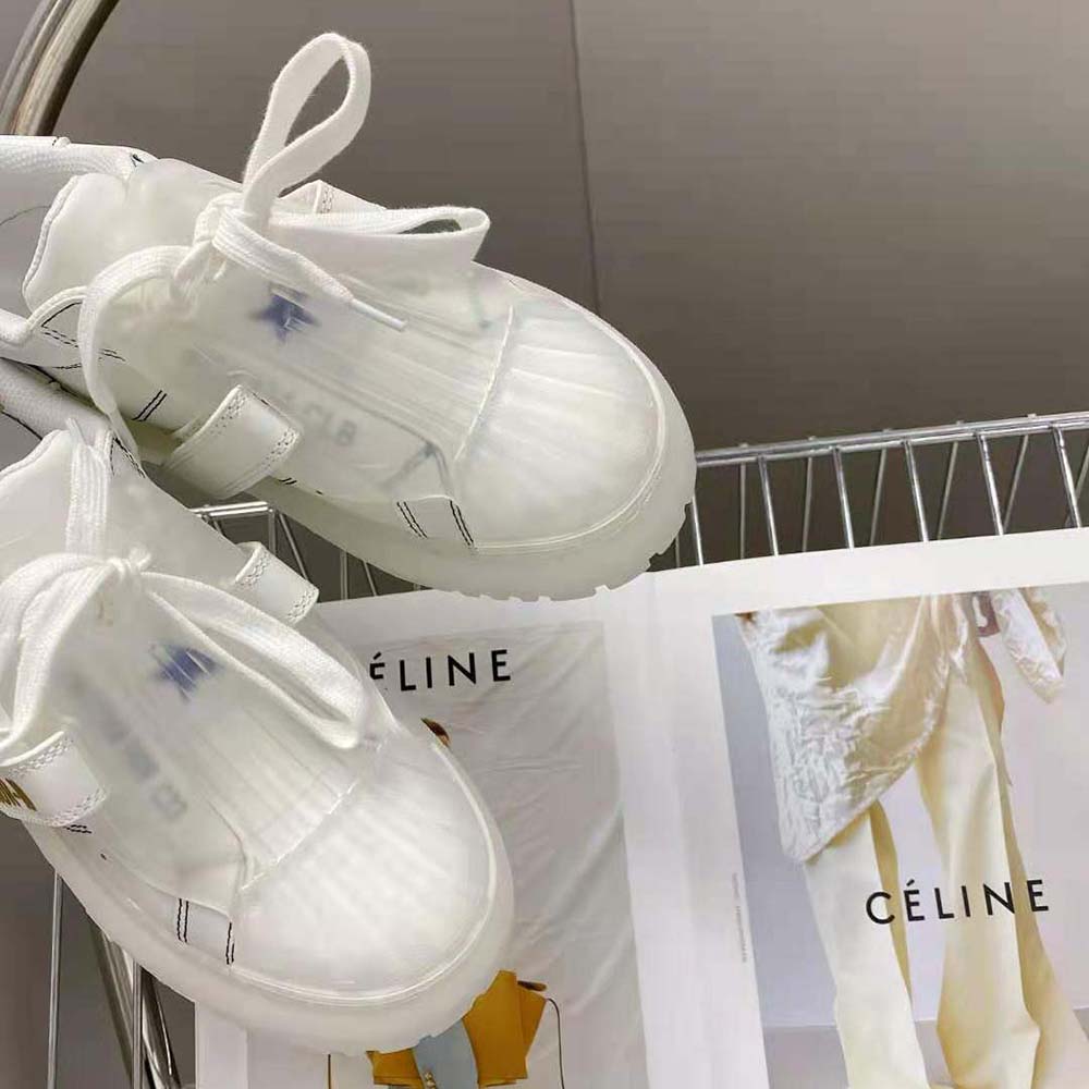Dior Women Dior-Id Sneaker White Calfskin and Transparent Rubber