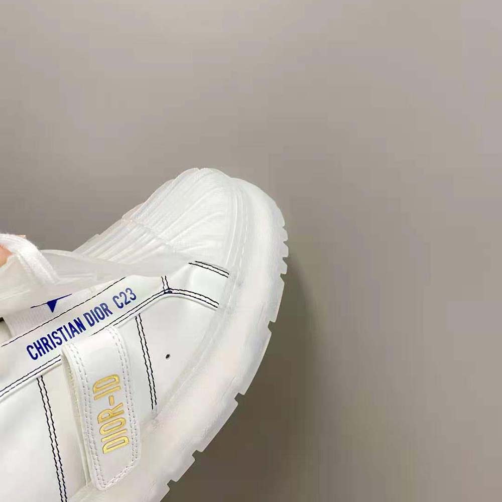 Dior Women Dior-Id Sneaker White Calfskin and Transparent Rubber