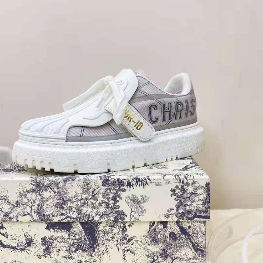 Dior Women Dior-id Sneaker Gray Reflective Technical Fabric