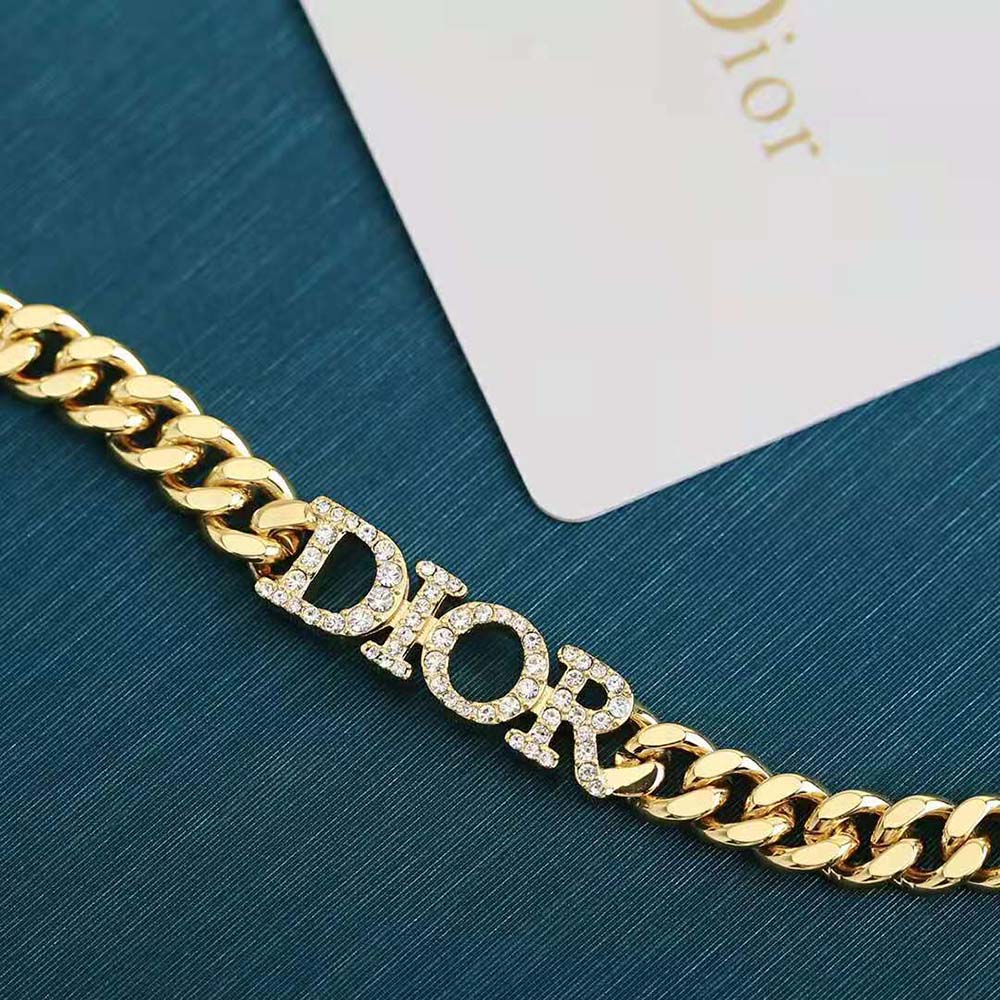 Dior Women Dio(r)evolution Bracelet Gold-Finish Metal and White Crystals