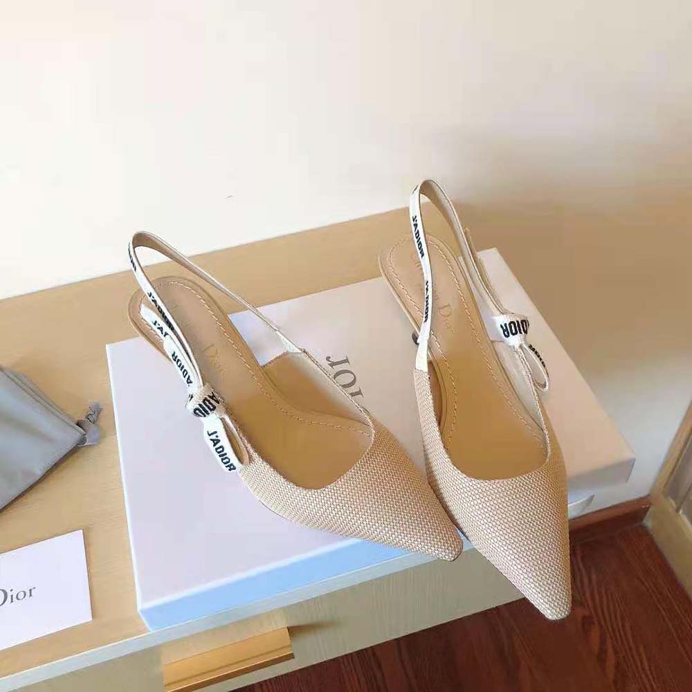 Dior Women J Adior Slingback Pump Nude Technical Fabric