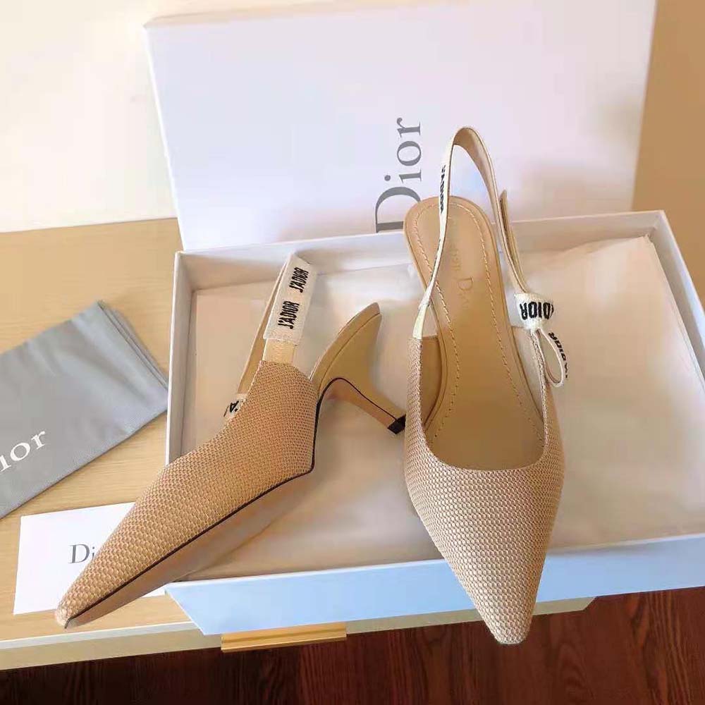 Dior Women J Adior Slingback Pump Nude Technical Fabric