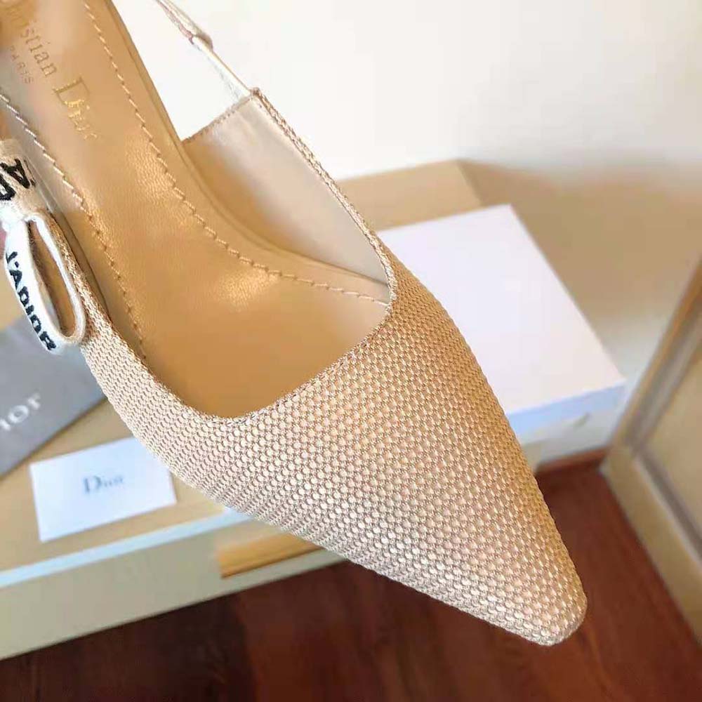 Dior Women J Adior Slingback Pump Nude Technical Fabric