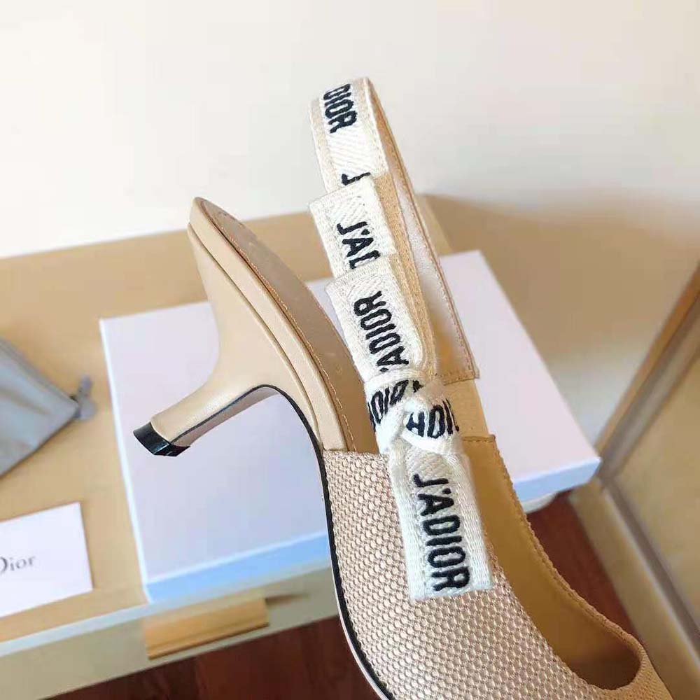 Dior Women J Adior Slingback Pump Nude Technical Fabric