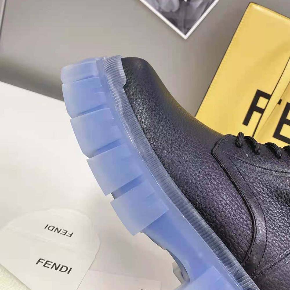 Fendi Women Force Black Leather Ankle Boots