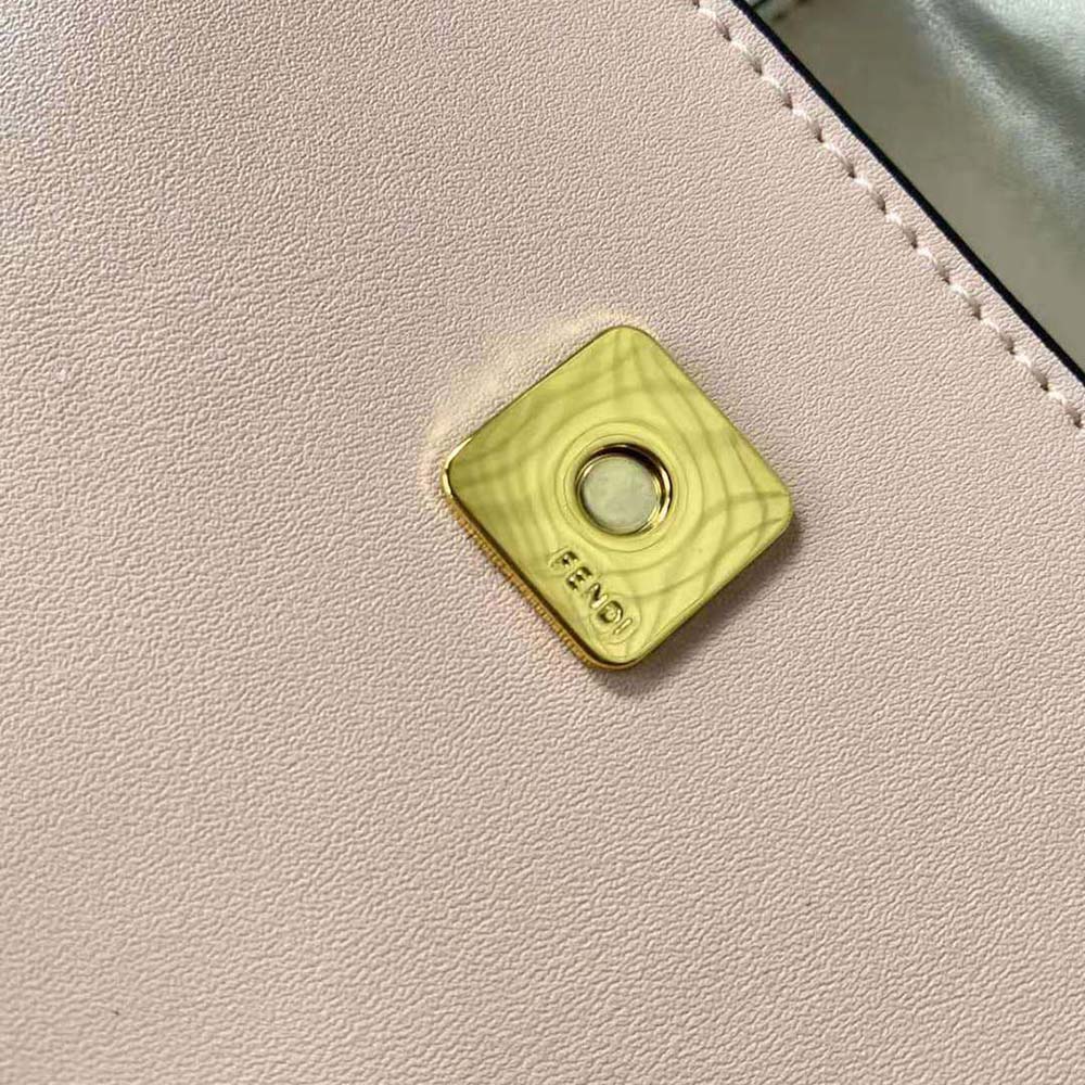 Fendi Women Cookie Pale Pink Leather Mini Bag