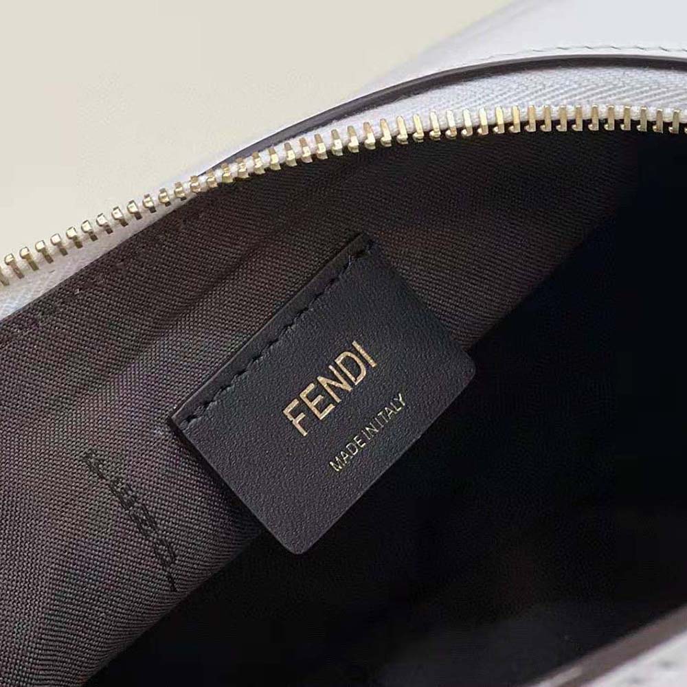 Fendi Women Fendigraphy Small White Leather Bag