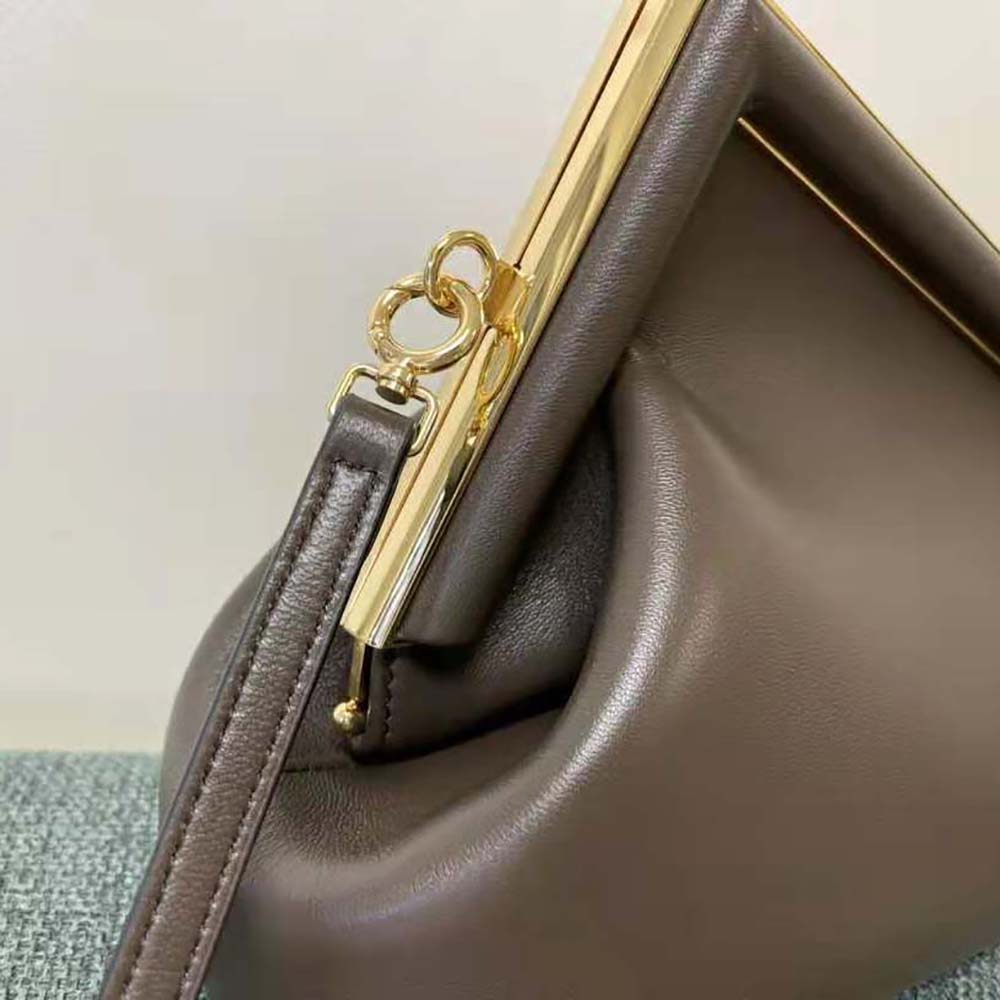 Fendi Women First Small Dark Brown Leather Bag
