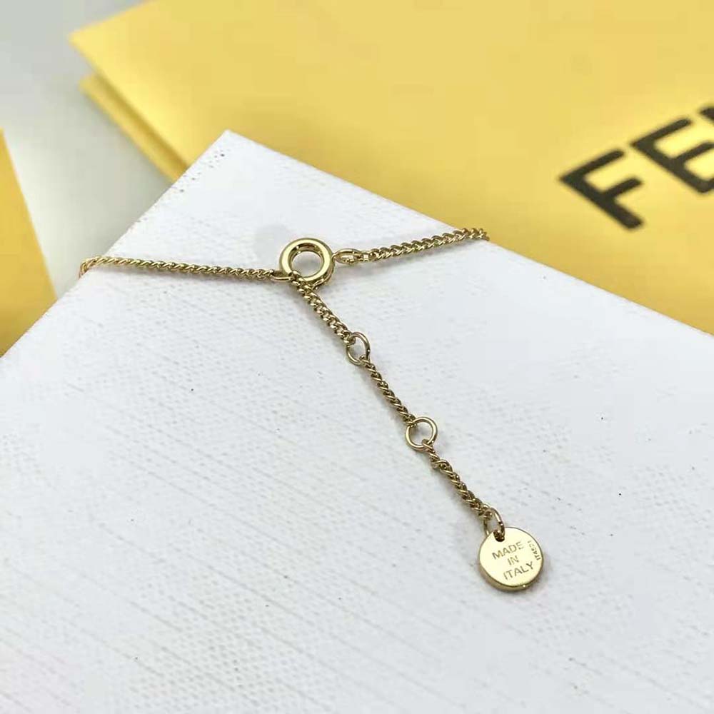 Fendi Women O Lock Necklace Gold-Colored
