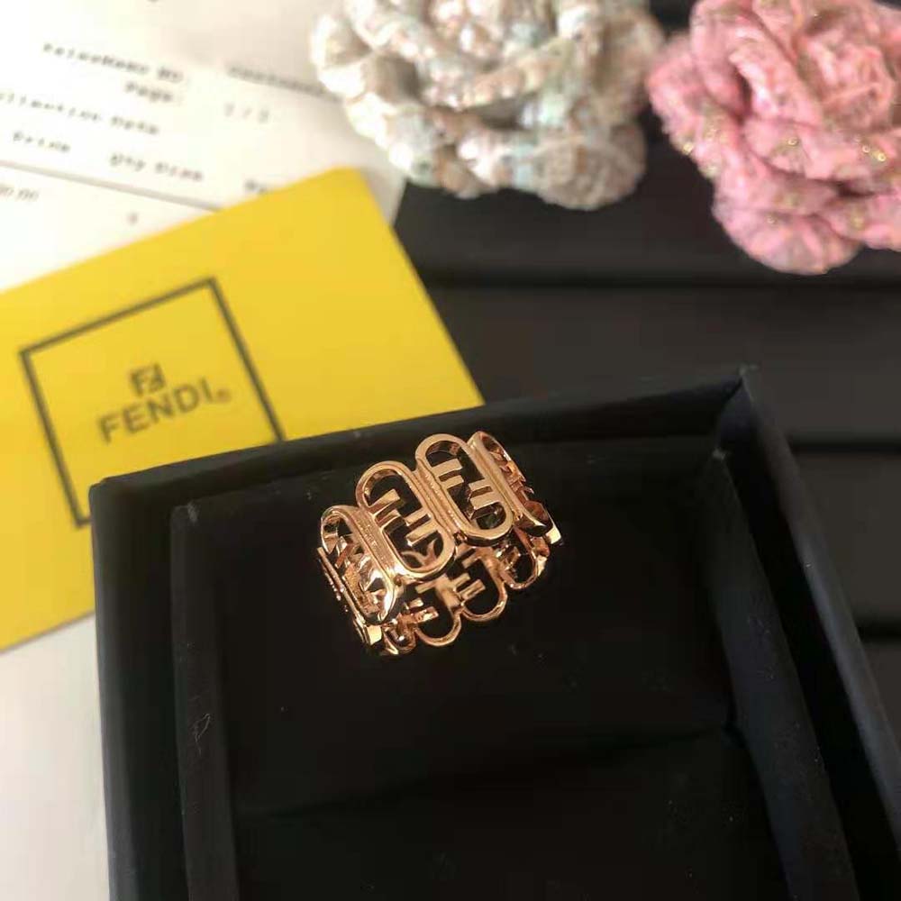 Fendi Women O’Lock Ring Gold-colored Ring